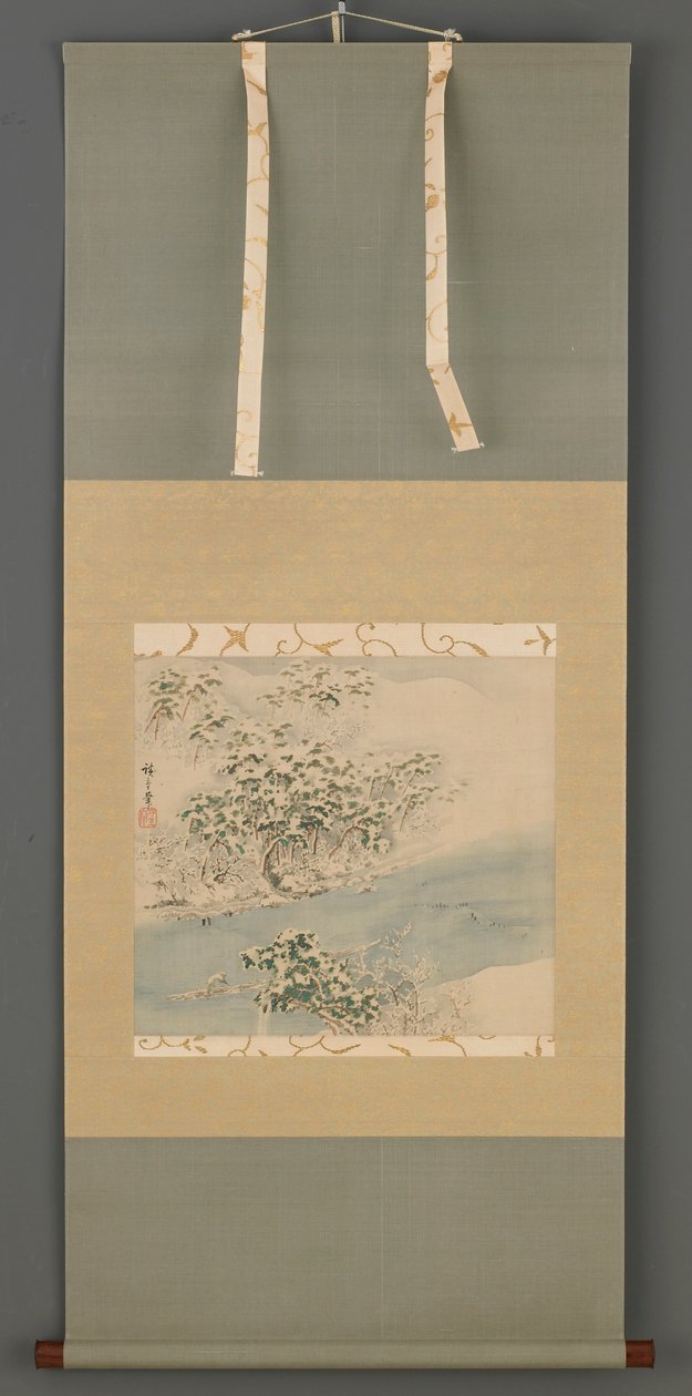 Arashiyama w Śniegu, okres Edo, XIX wiek. autorstwa Ando Hiroshige