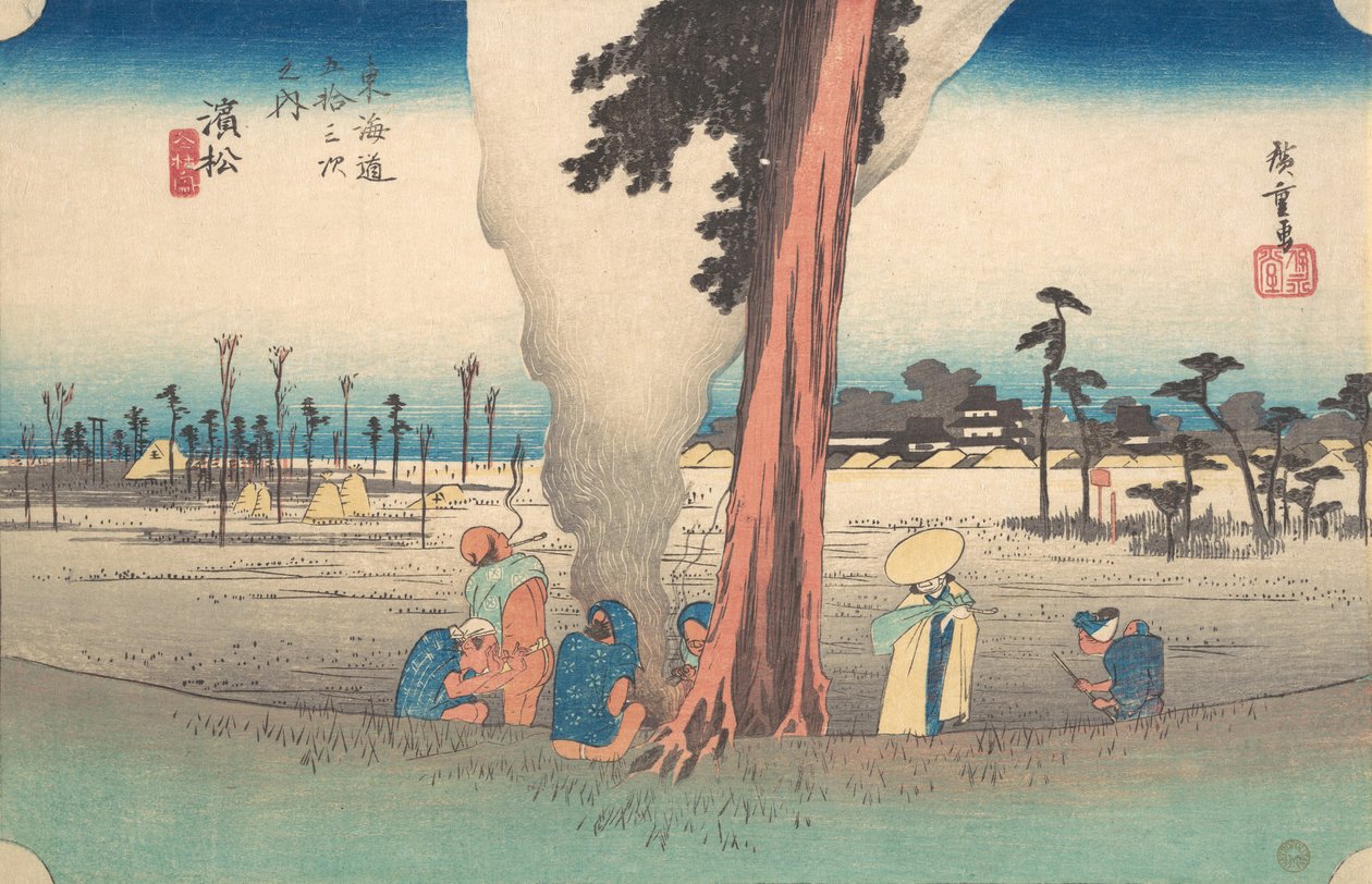 Hamamatsu, ta mapa, ? 1834. , komar. 1834. autorstwa Ando Hiroshige