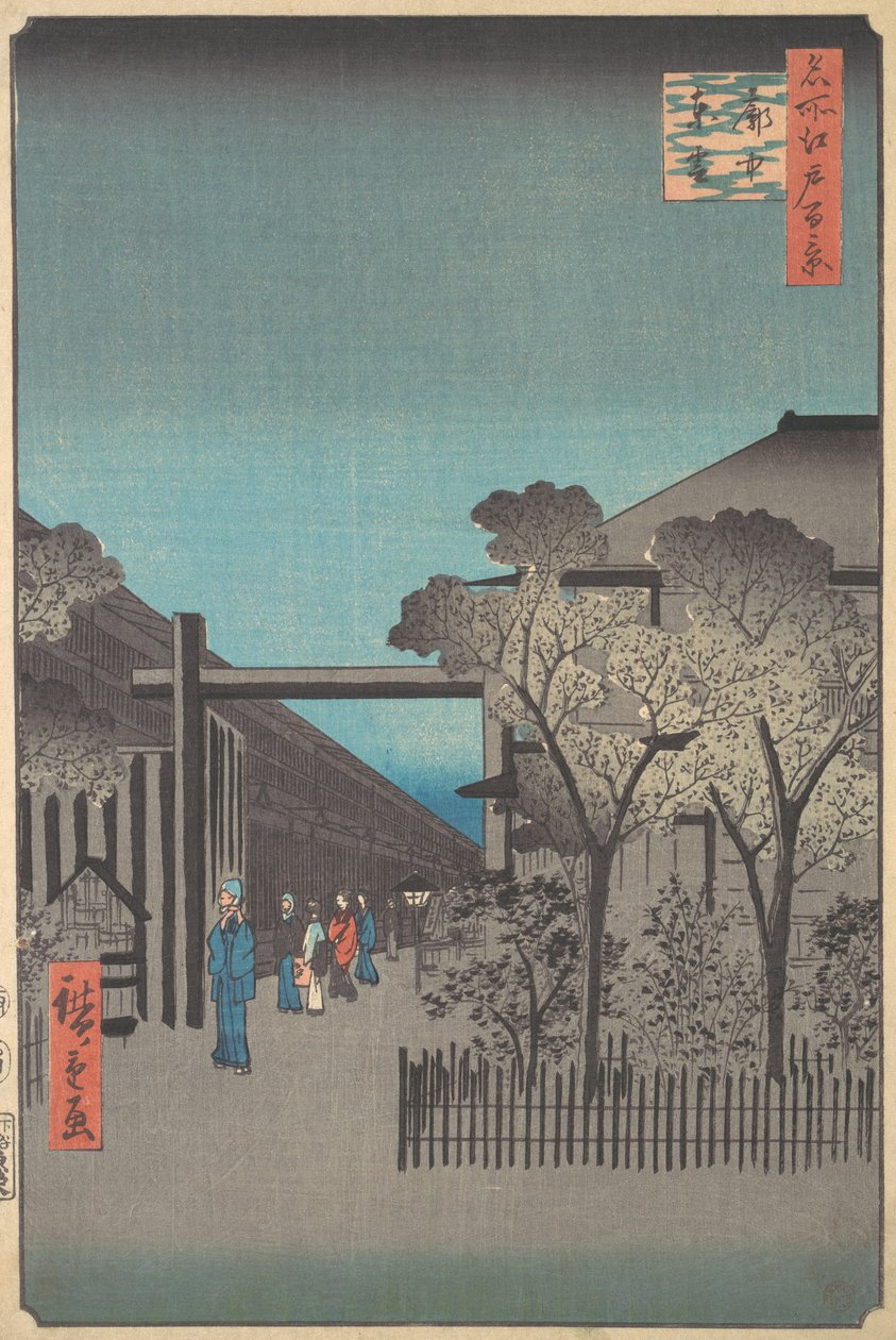 Kakuchu Shinonome, 4 miesiąc, rok Węża 1857., 4 miesiąc, rok Węża 1857. autorstwa Ando Hiroshige
