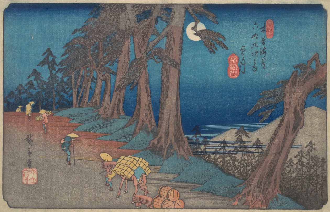 Mochizuki. autorstwa Ando Hiroshige