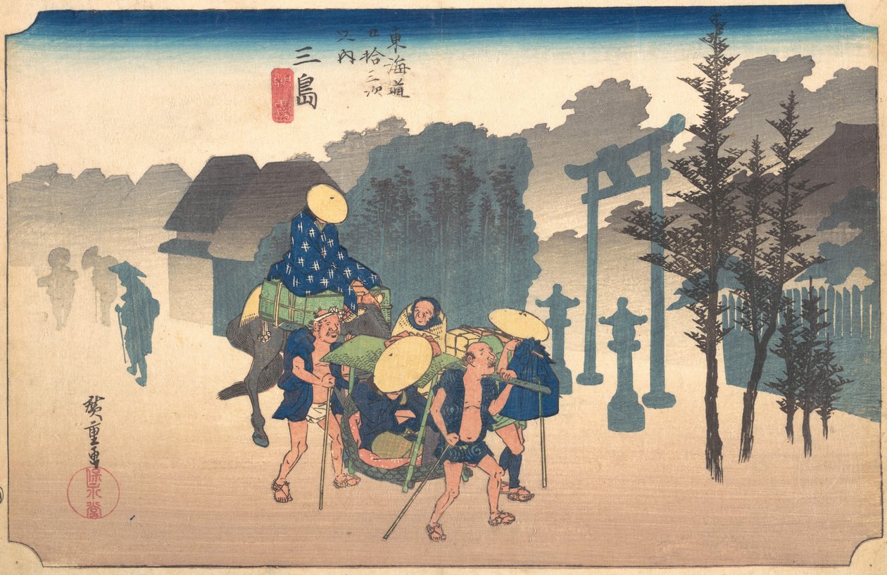 Poranna mgła, XIX wiek. autorstwa Ando Hiroshige