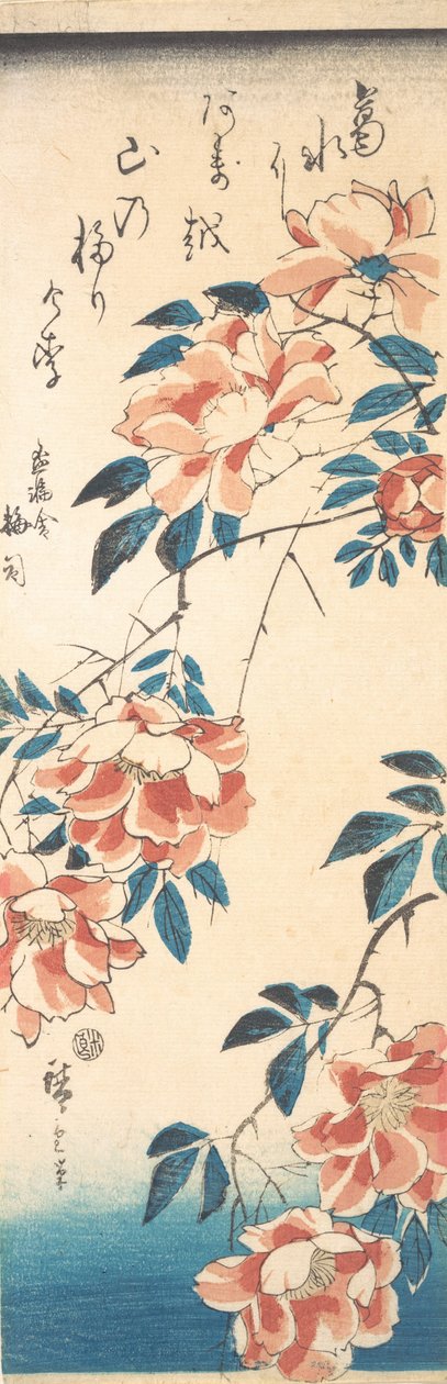 Róża. autorstwa Ando Hiroshige