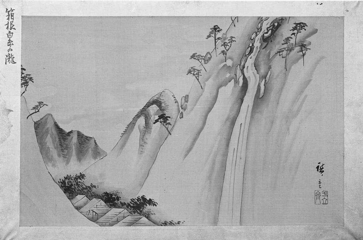 Wodospad Shiraito w Hakone, XIX wiek. autorstwa Ando Hiroshige