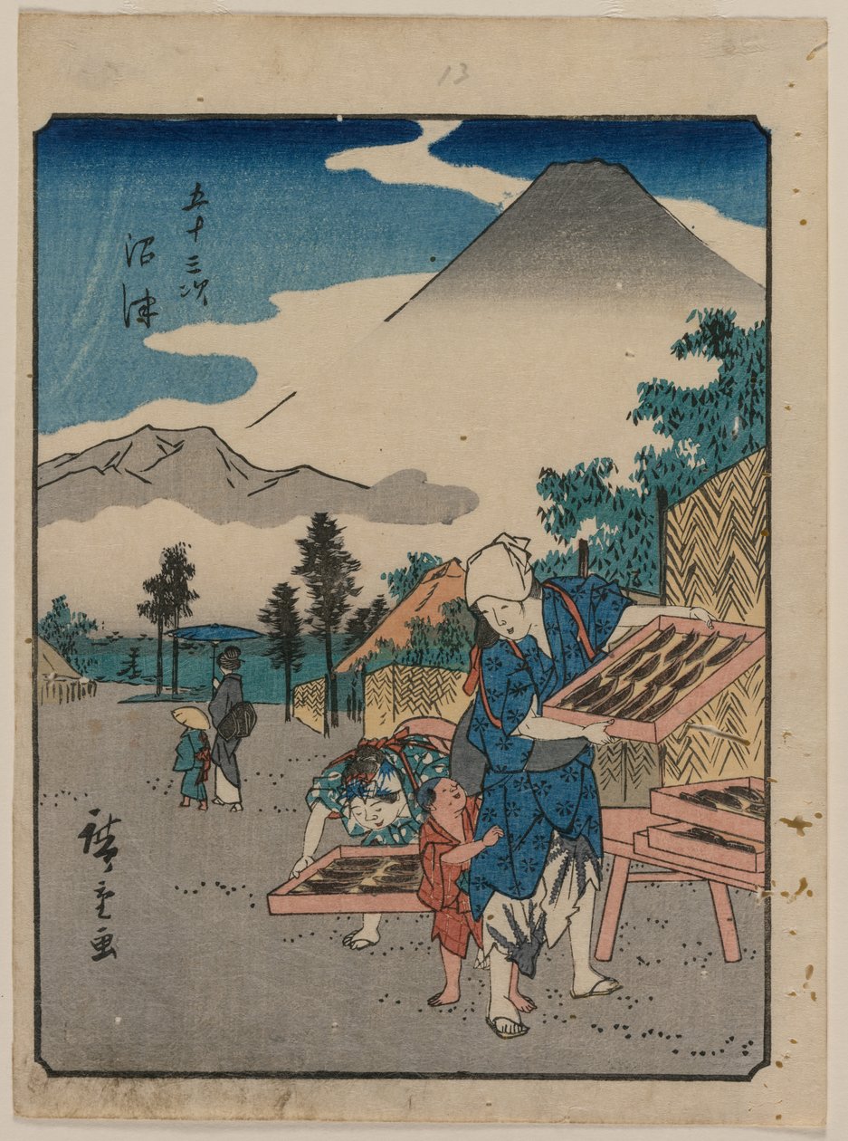 Pięćdziesiąt trzy stacje Tokaido: Numazu, c. 1850. autorstwa Ando Hiroshige