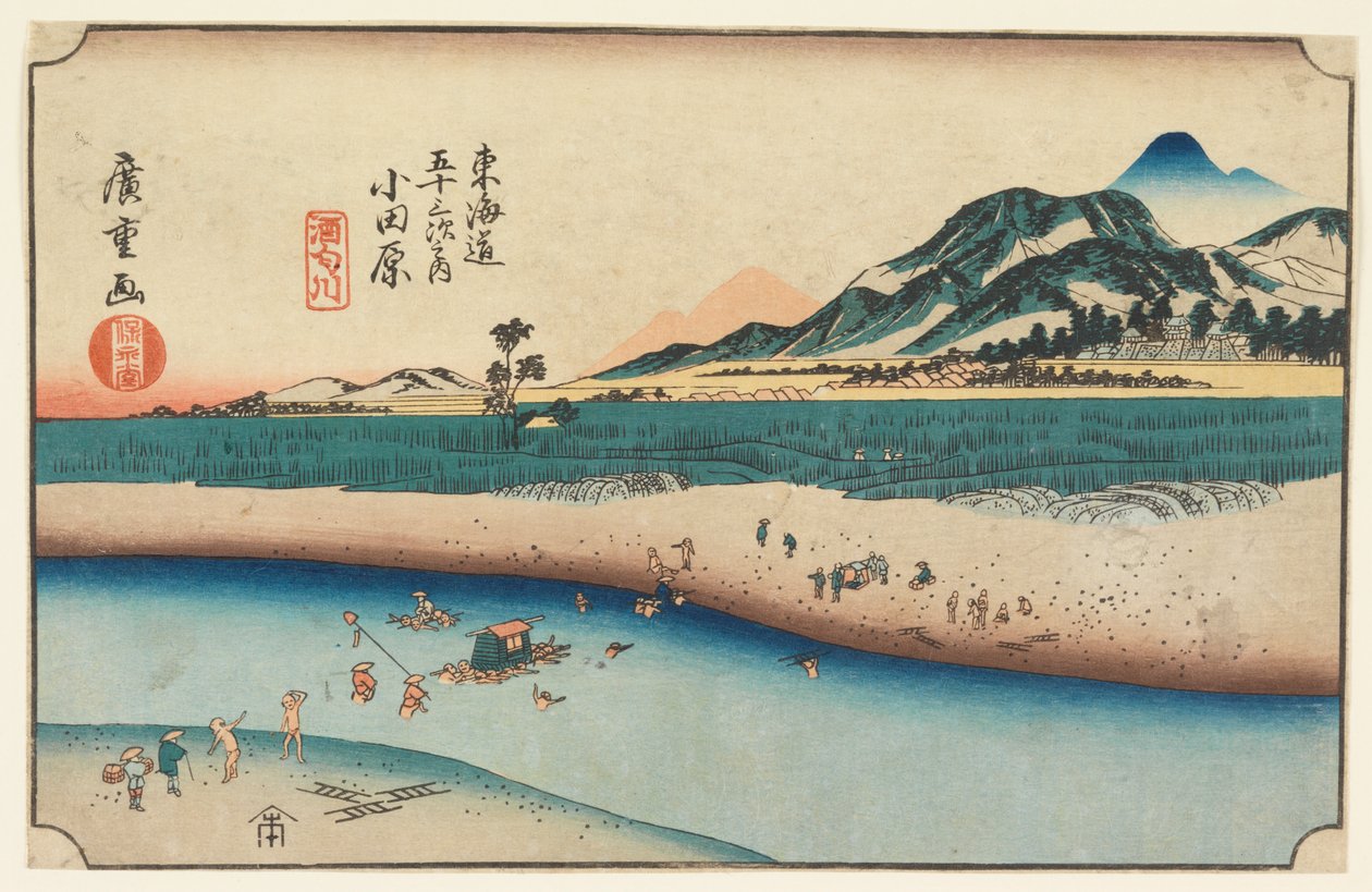 Wo DB z miejskiego stopnia goshuyama tsugi na uchi autorstwa Ando Hiroshige