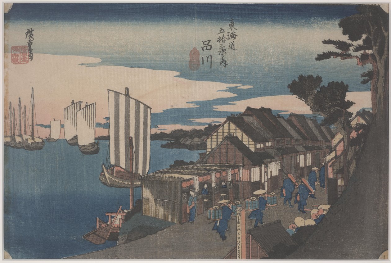 Wyjazd Daimyo autorstwa Ando or Utagawa Hiroshige