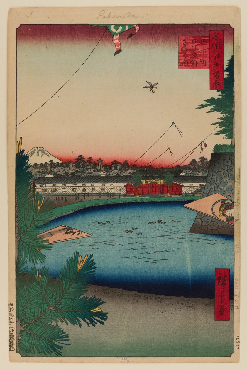 Hibiya i Soto-Sakurada z Yamashita-Cho autorstwa Ando or Utagawa Hiroshige