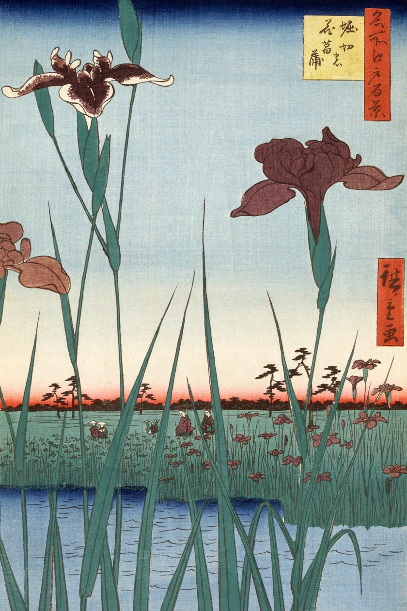 Horikiri s jest r Den przez Hiroshige Utagawa autorstwa Ando or Utagawa Hiroshige