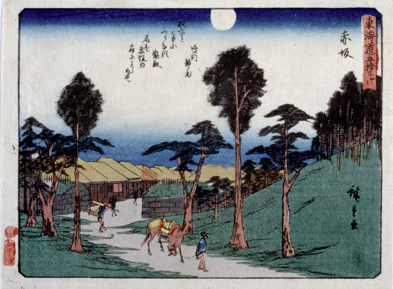 Zezwól Urban Serie s, Akasaka autorstwa Ando or Utagawa Hiroshige