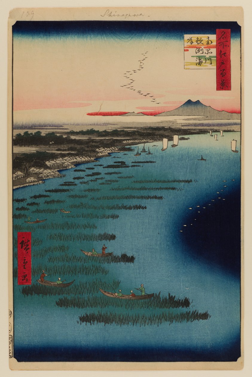 Minami-Shinagawa i wybrzeże Samezu autorstwa Ando or Utagawa Hiroshige