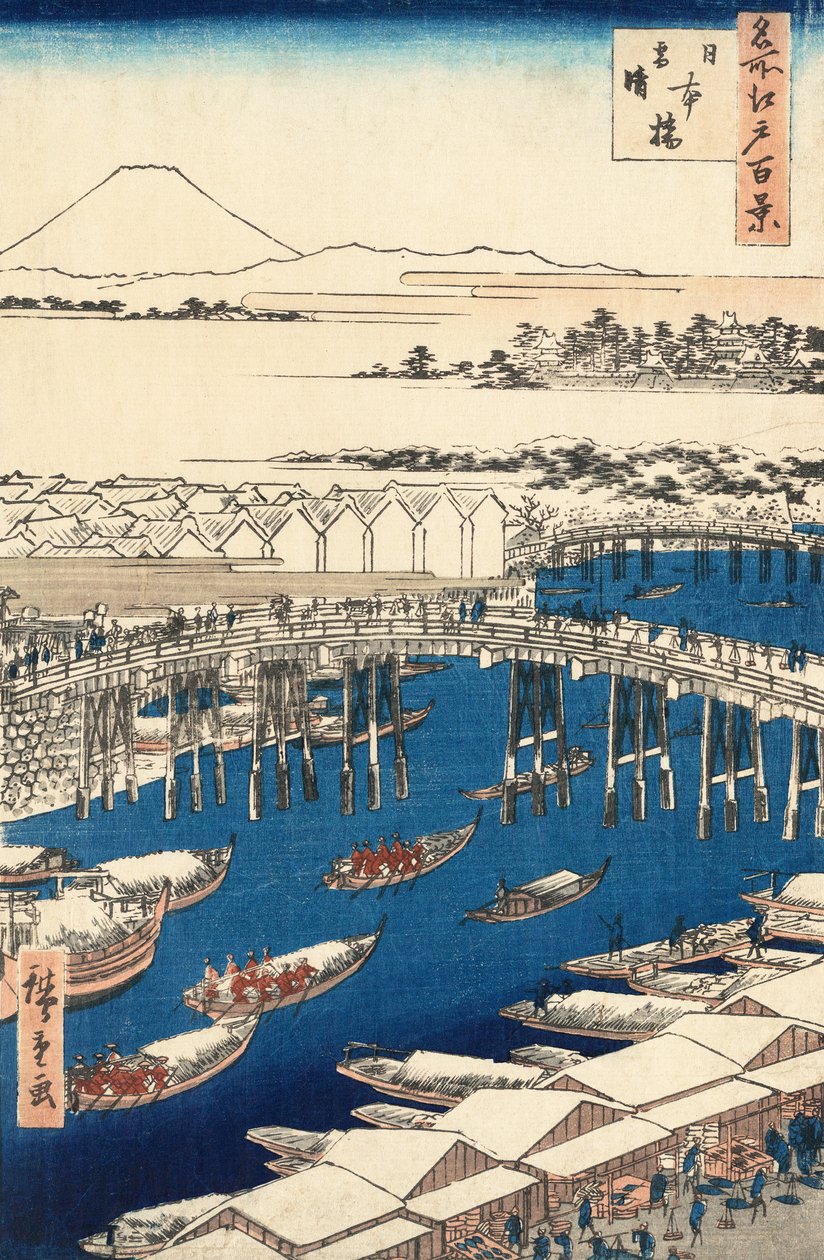 Nihonbashi, Cair Hayashi g af hand r S w autorstwa Hiroshige Utagawa autorstwa Ando or Utagawa Hiroshige