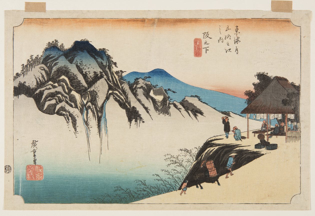 Sakashita: Kopalnia Fudette (Sakashita, Kopalnia Fudete) autorstwa Ando or Utagawa Hiroshige