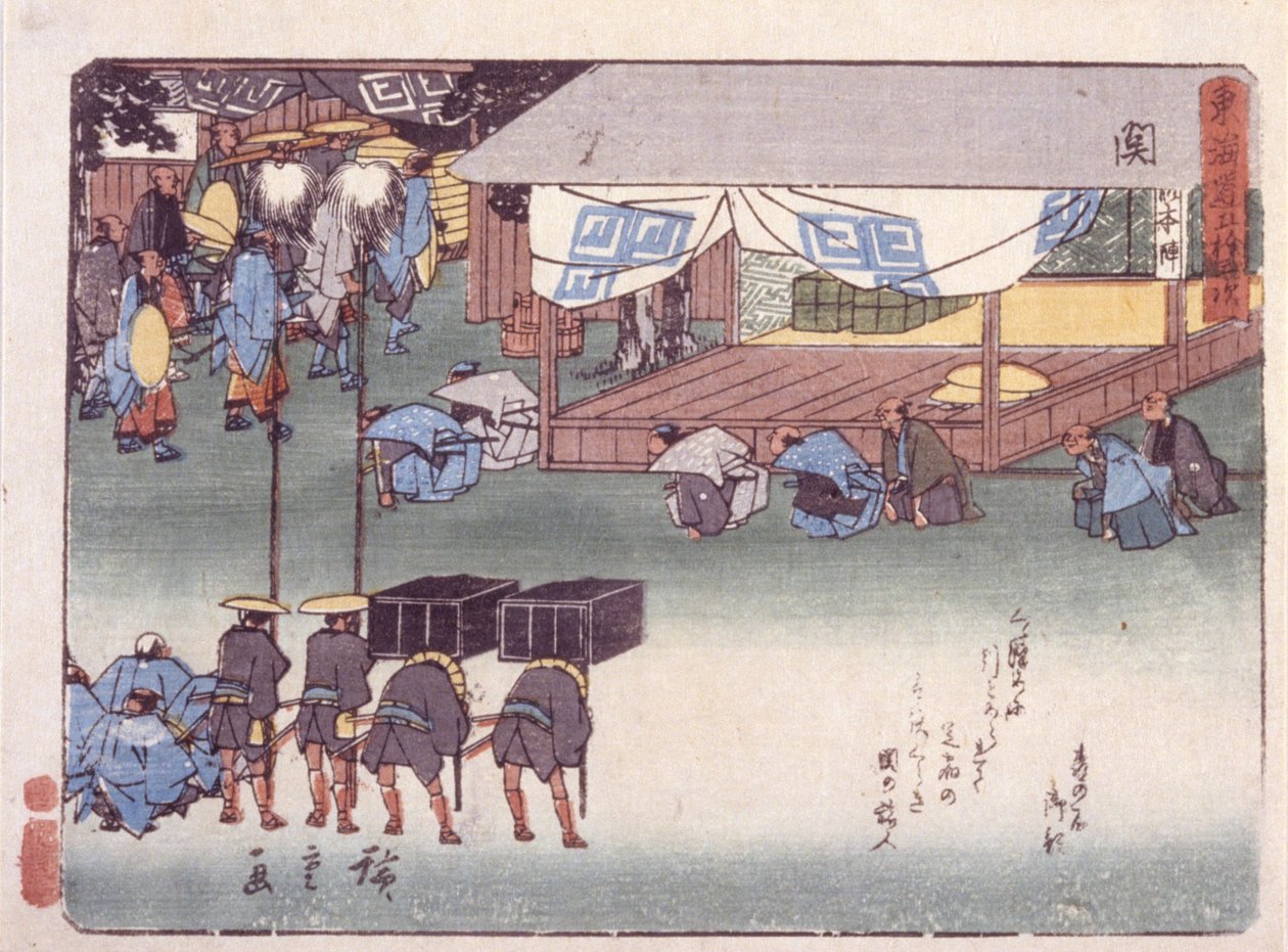 Seki autorstwa Ando or Utagawa Hiroshige