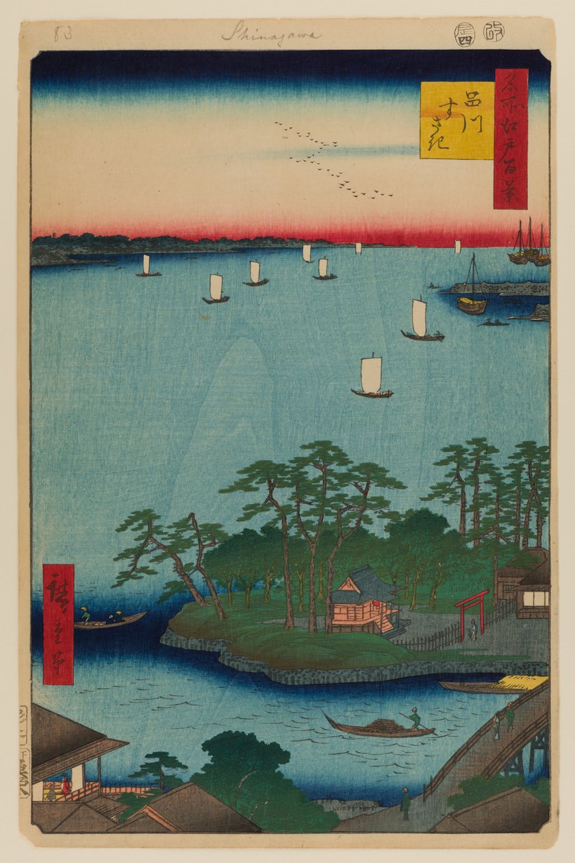 Shinagawa Susaki autorstwa Ando or Utagawa Hiroshige