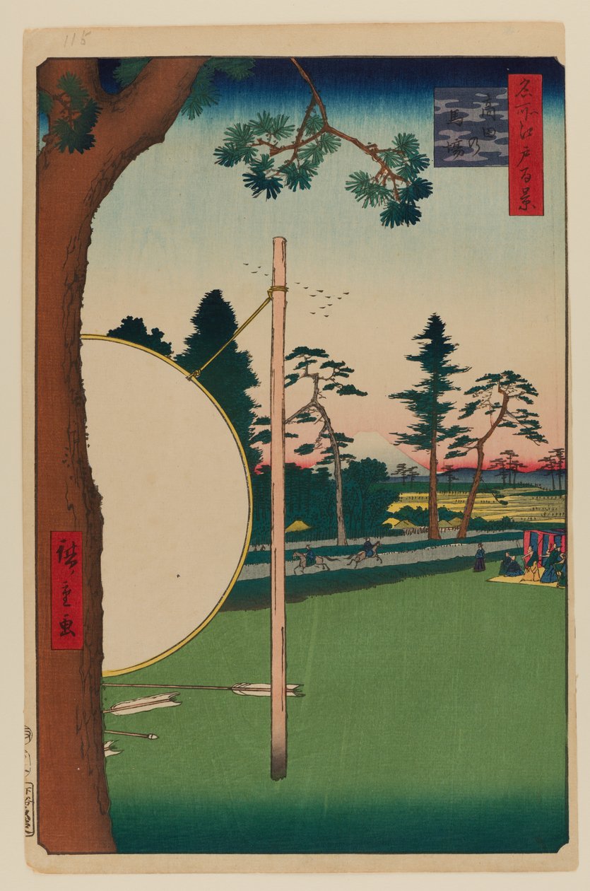 Takata Riding Grounds autorstwa Ando or Utagawa Hiroshige