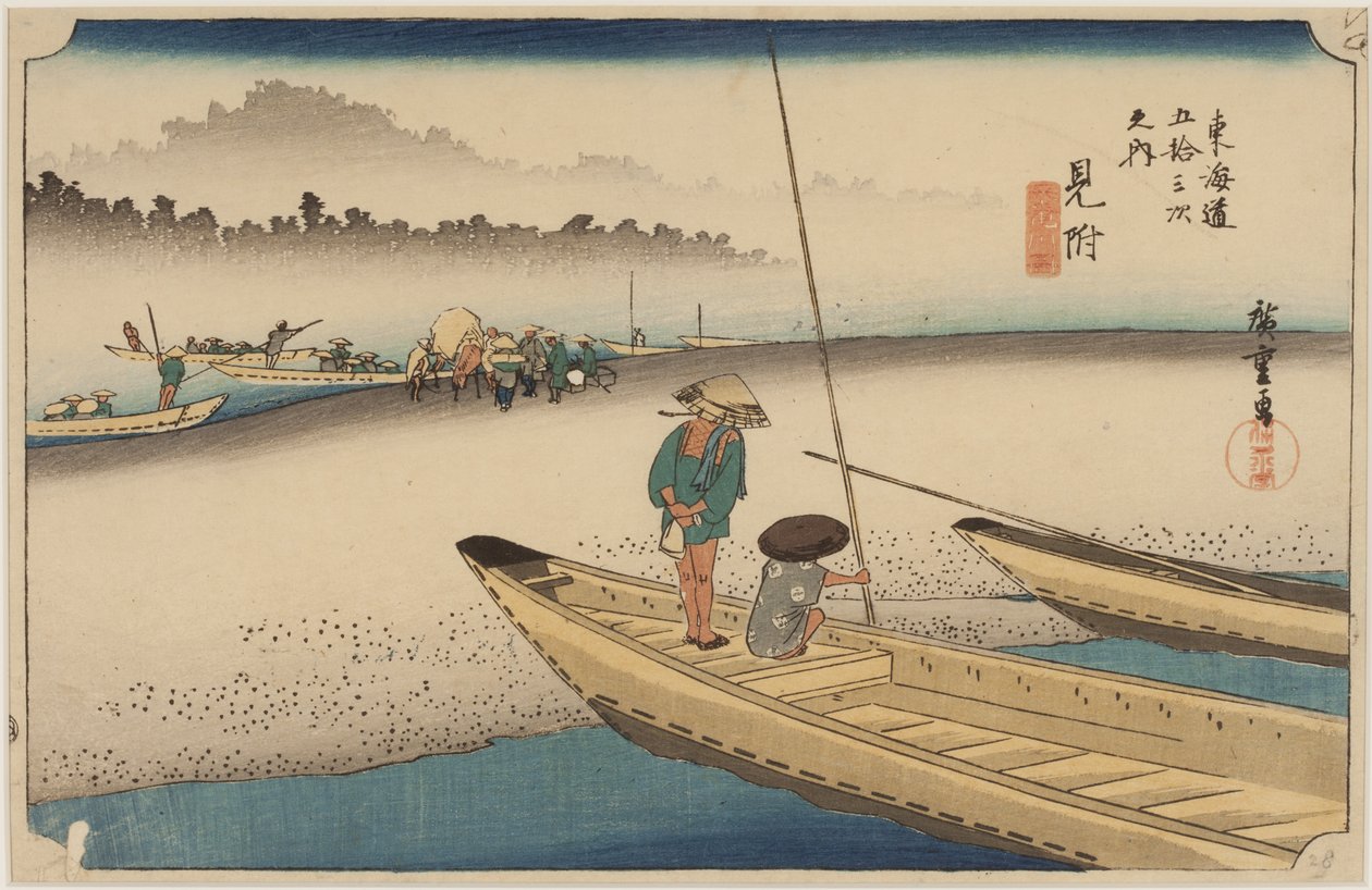 Rzeka Tenryu autorstwa Ando or Utagawa Hiroshige