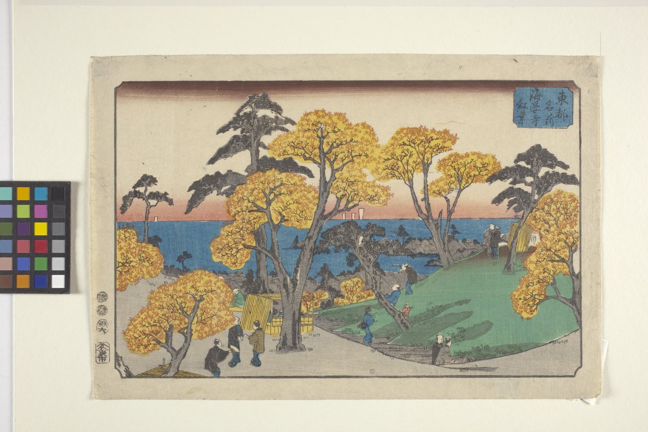 Widoki Yedo (kolorowy drzeworyt) autorstwa Ando or Utagawa Hiroshige