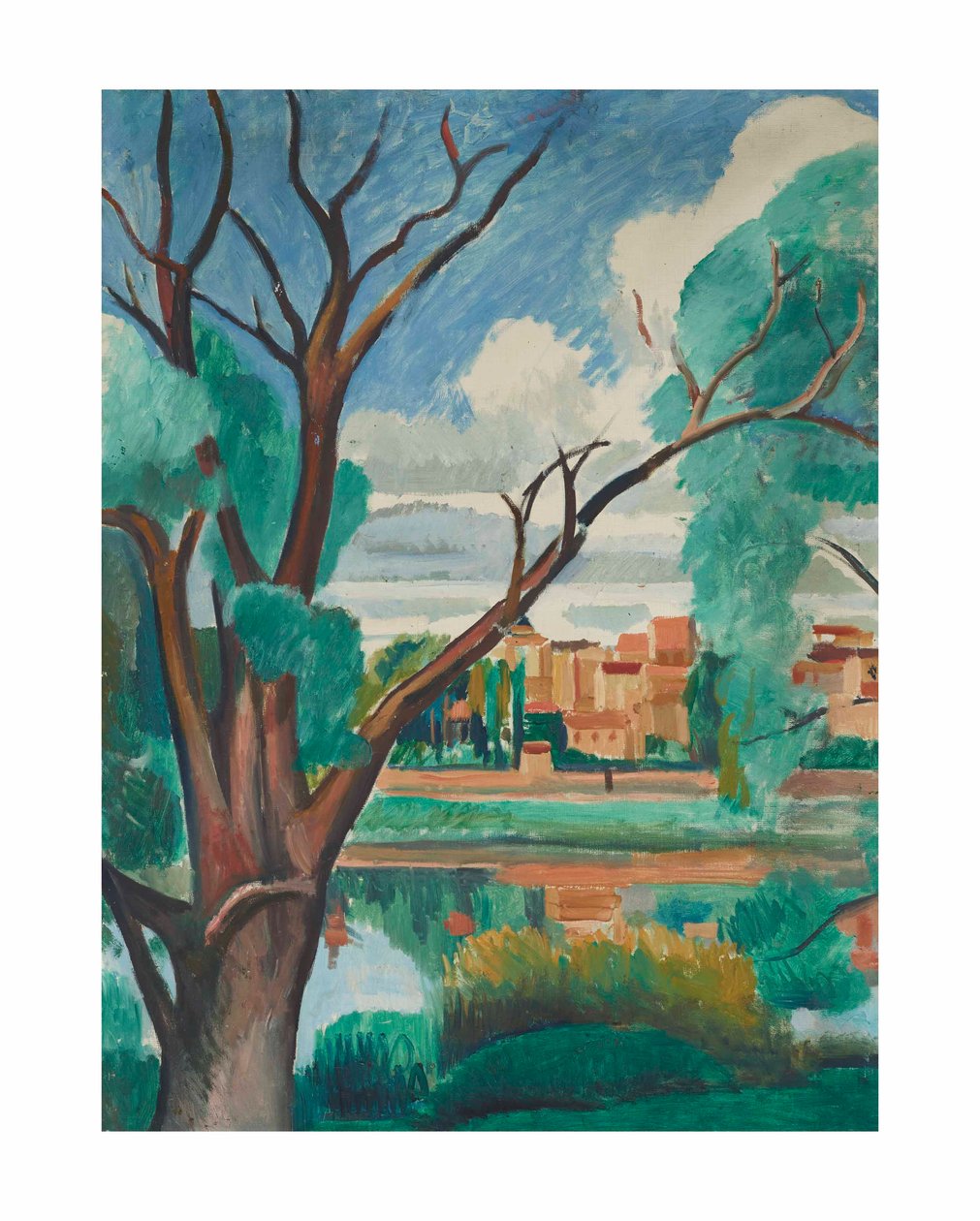 Brzegi Sekwany w Carrières-sur-Seine autorstwa Andre Derain