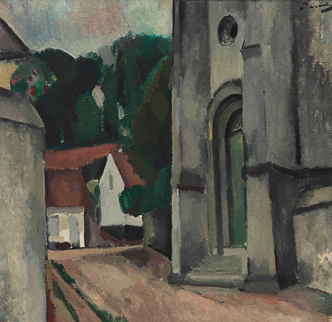Kościół w Crécy-en-Brie autorstwa Andre Derain