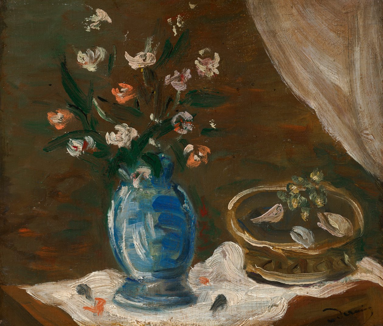 Martwa natura z kwiatami - Vase bleu autorstwa Andre Derain
