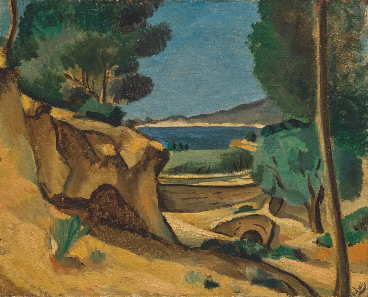 Krajobraz wokół La Ciotat autorstwa Andre Derain