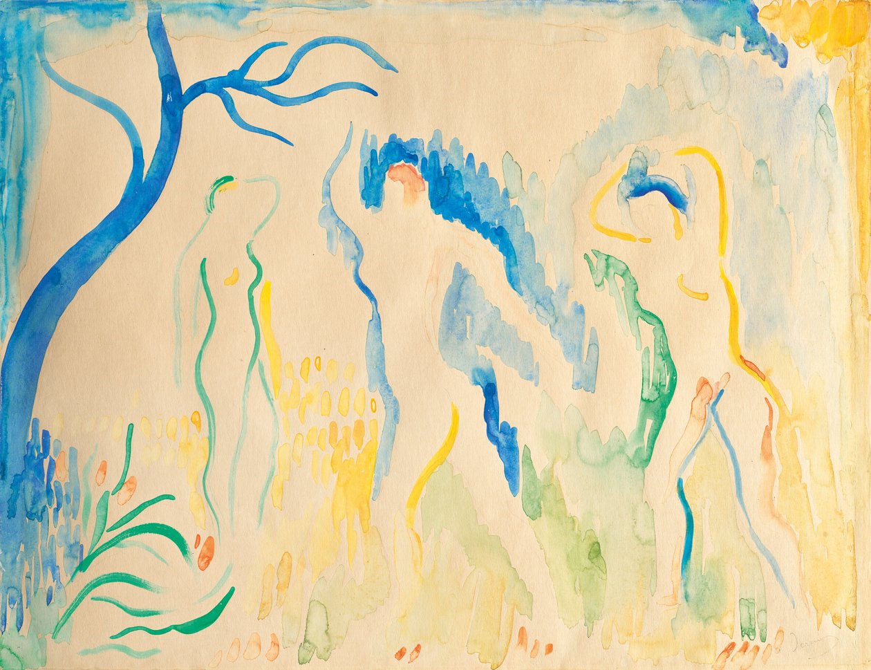 Trzech kąpiących się autorstwa Andre Derain