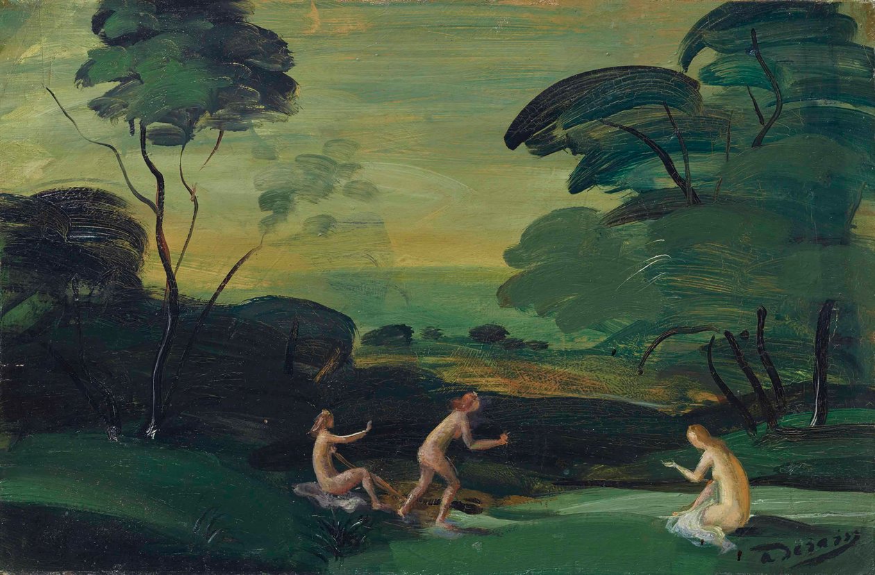 Trzy kąpiące się nimfy autorstwa Andre Derain