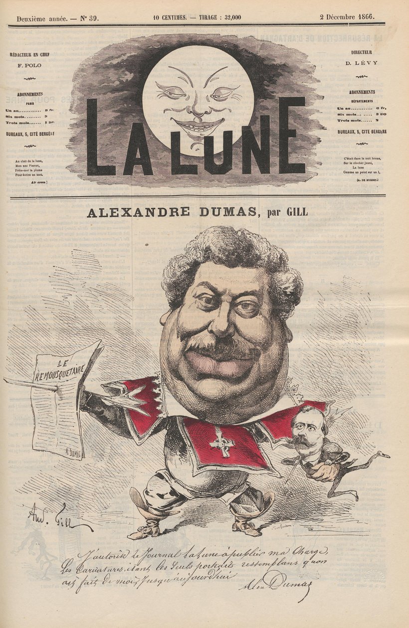 Gill - Dumas Père autorstwa Andre Gill