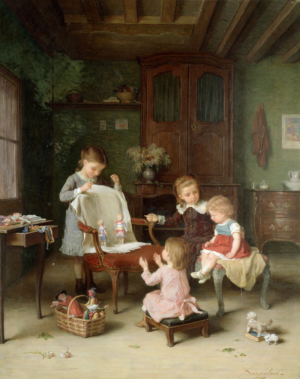 Szczęśliwa rodzina (panel) autorstwa André Henri Dargelas