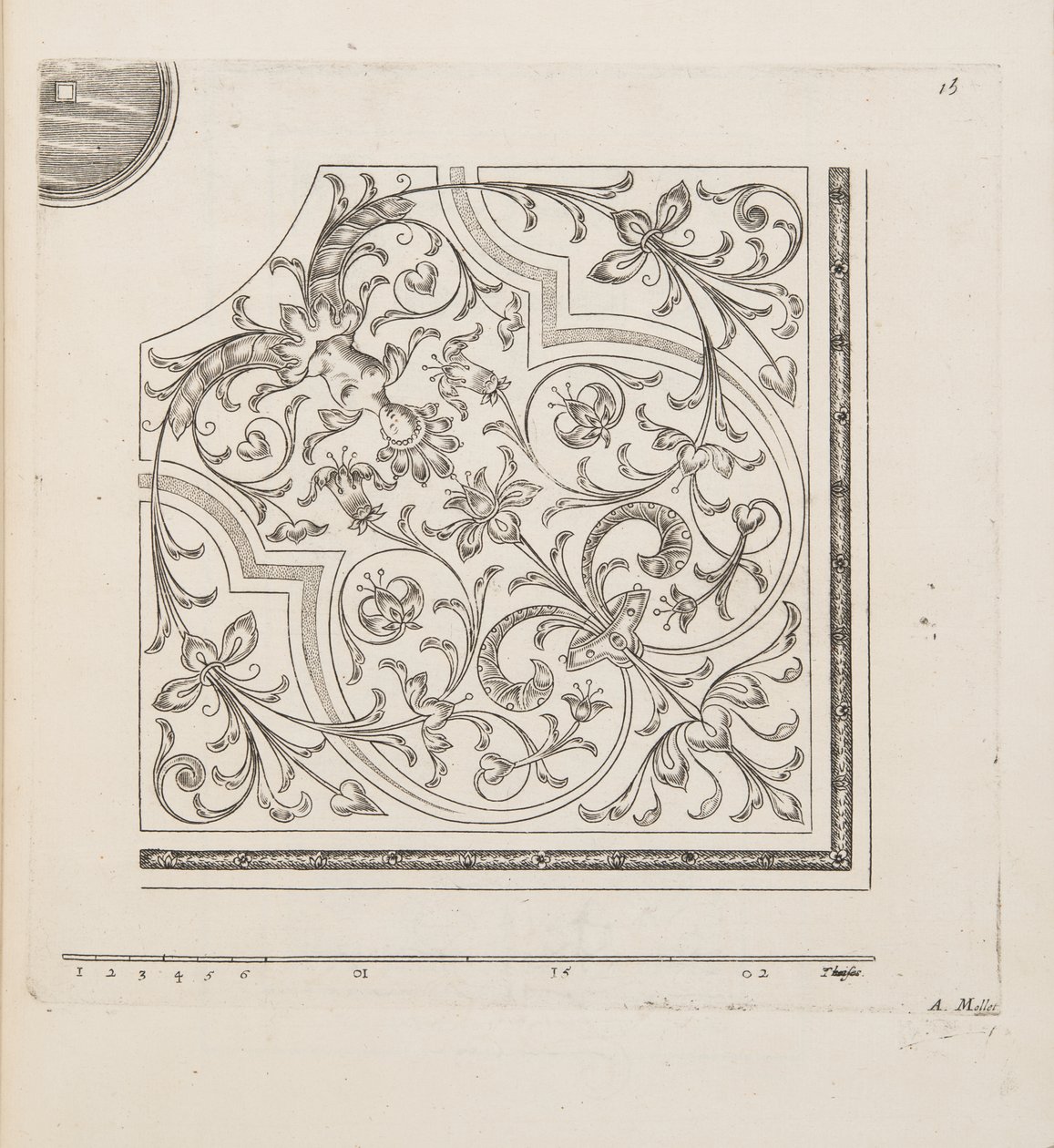 Projekt dla Parter, z Theater des Plans et Jardinages, wyd. 1652 (rycina) autorstwa André Mollet