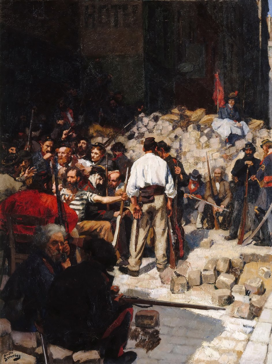 Barykada, Komuna Paryska, maj 1871 autorstwa André Victor Édouard Devambez