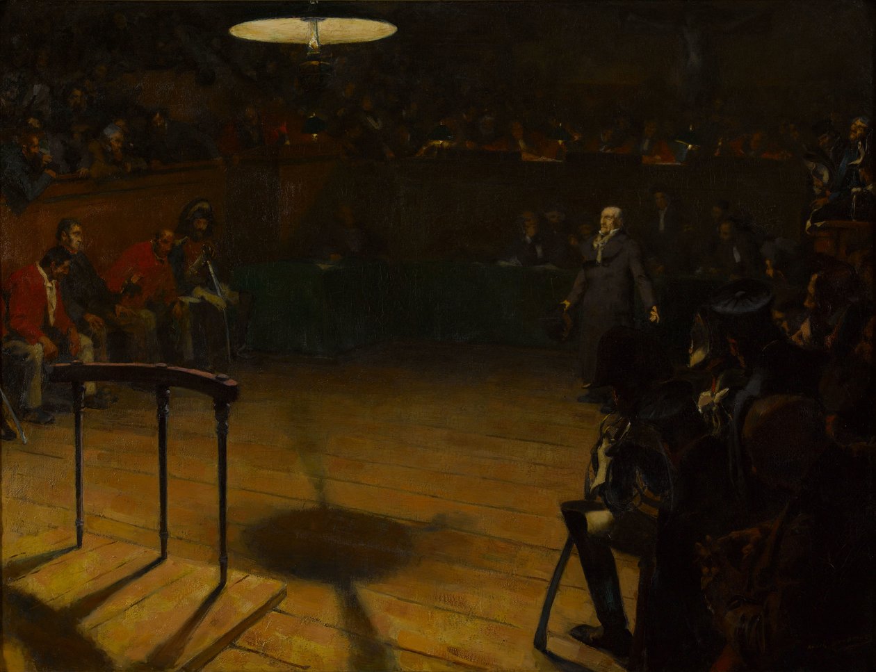 Jan Valjean przed sądem przysięgłych w Arras, 1904. autorstwa André Victor Édouard Devambez
