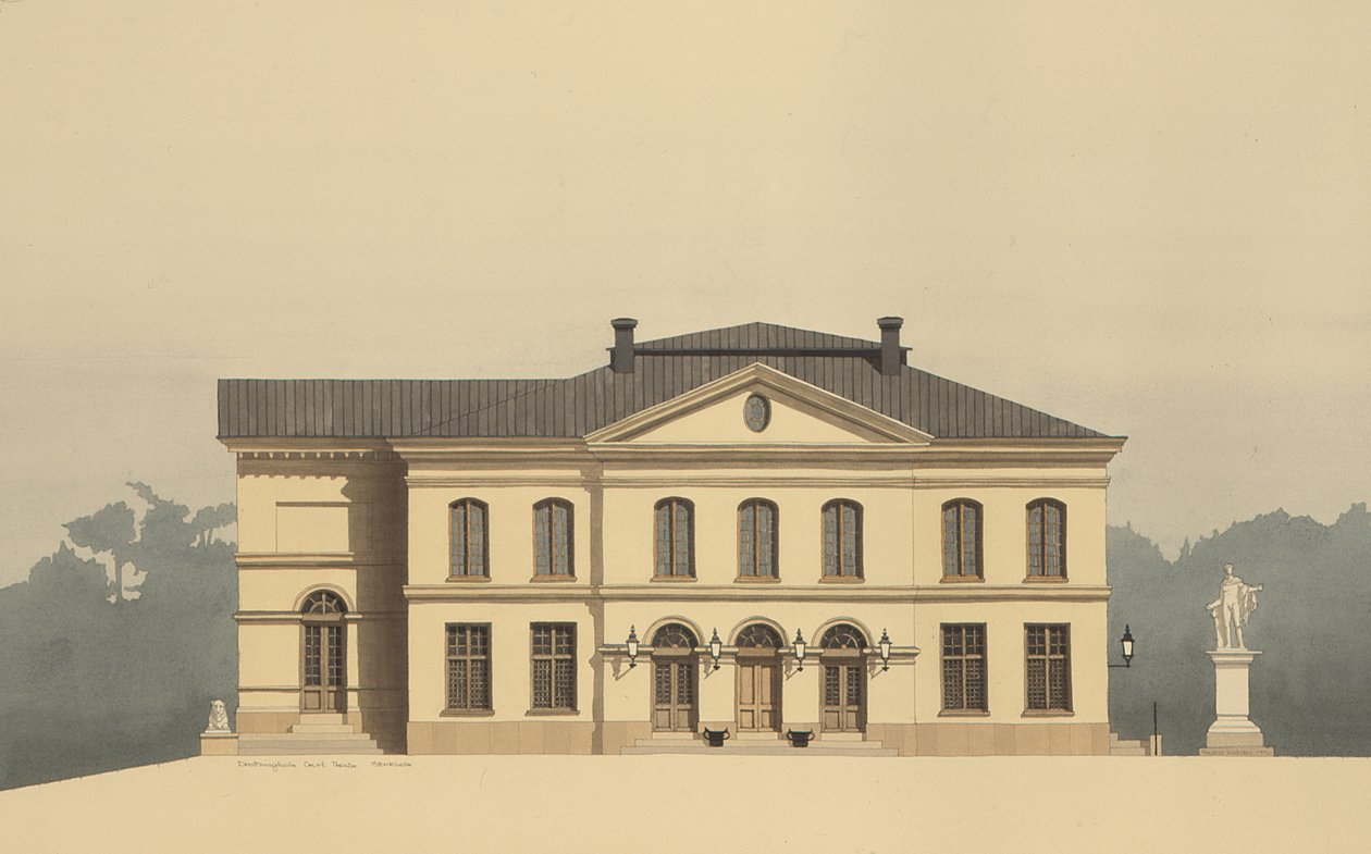 Teatr Dworski, Drottningholm, Sztokholm, Szwecja autorstwa Andras Kaldor