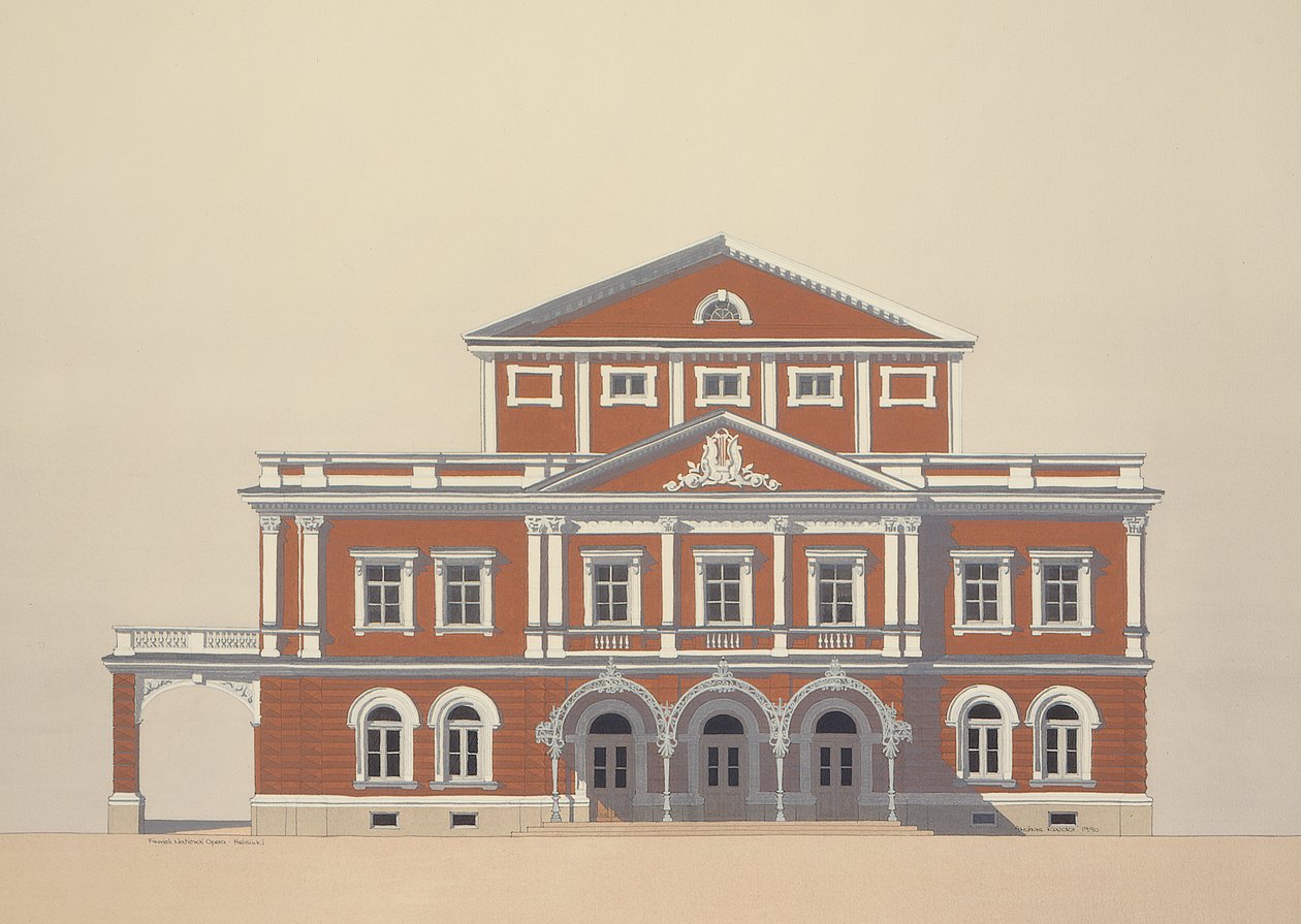 Fińska Opera Narodowa, Helsinki, Finlandia autorstwa Andras Kaldor