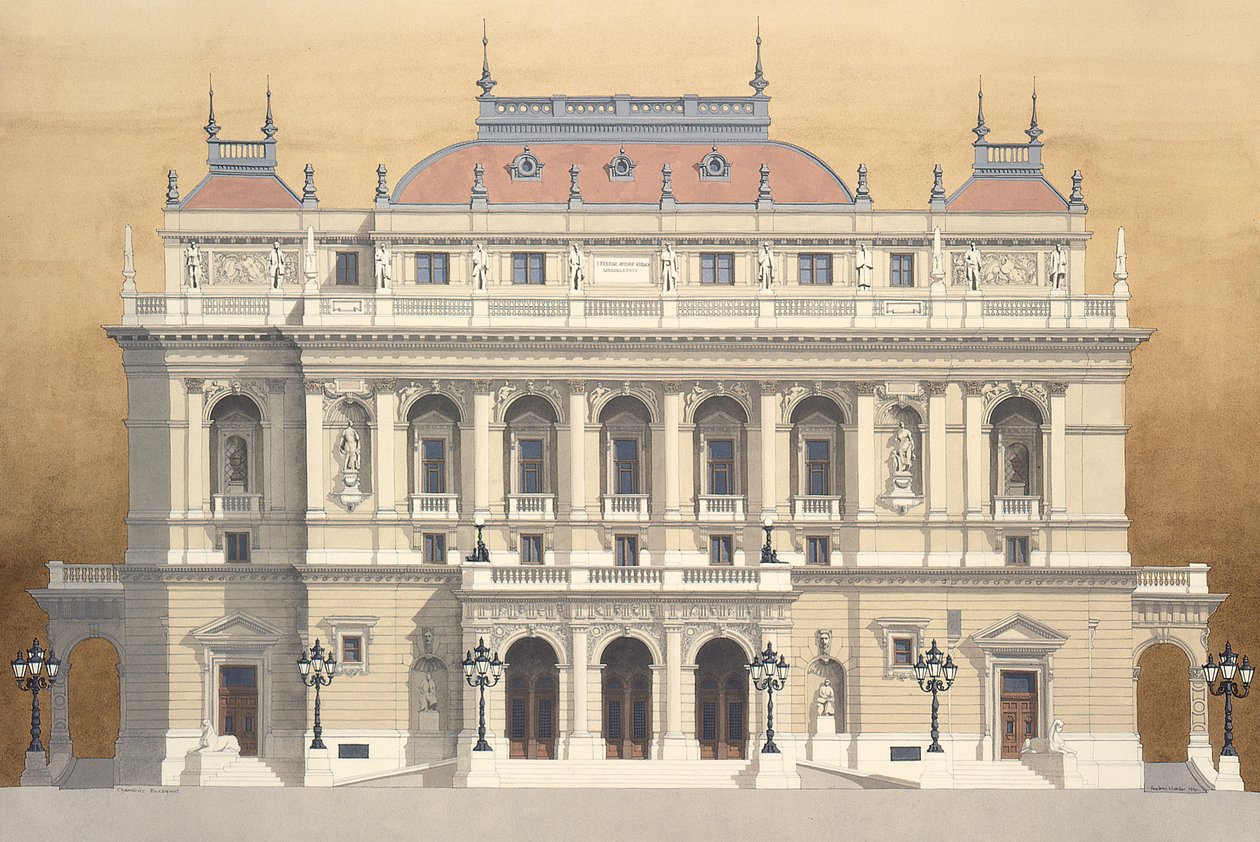 Hungarian Allami Operahaz, Budapeszt, Węgry autorstwa Andras Kaldor