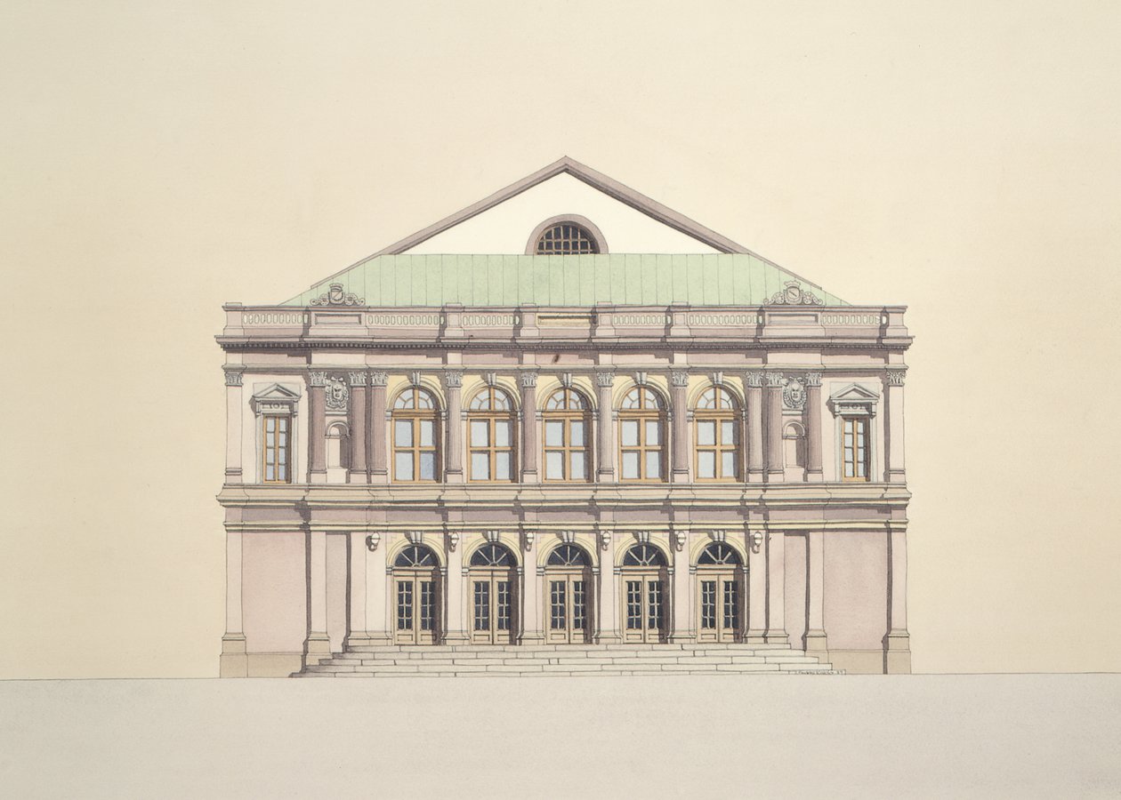 Teatr Miejski, Colmar, Francja autorstwa Andras Kaldor
