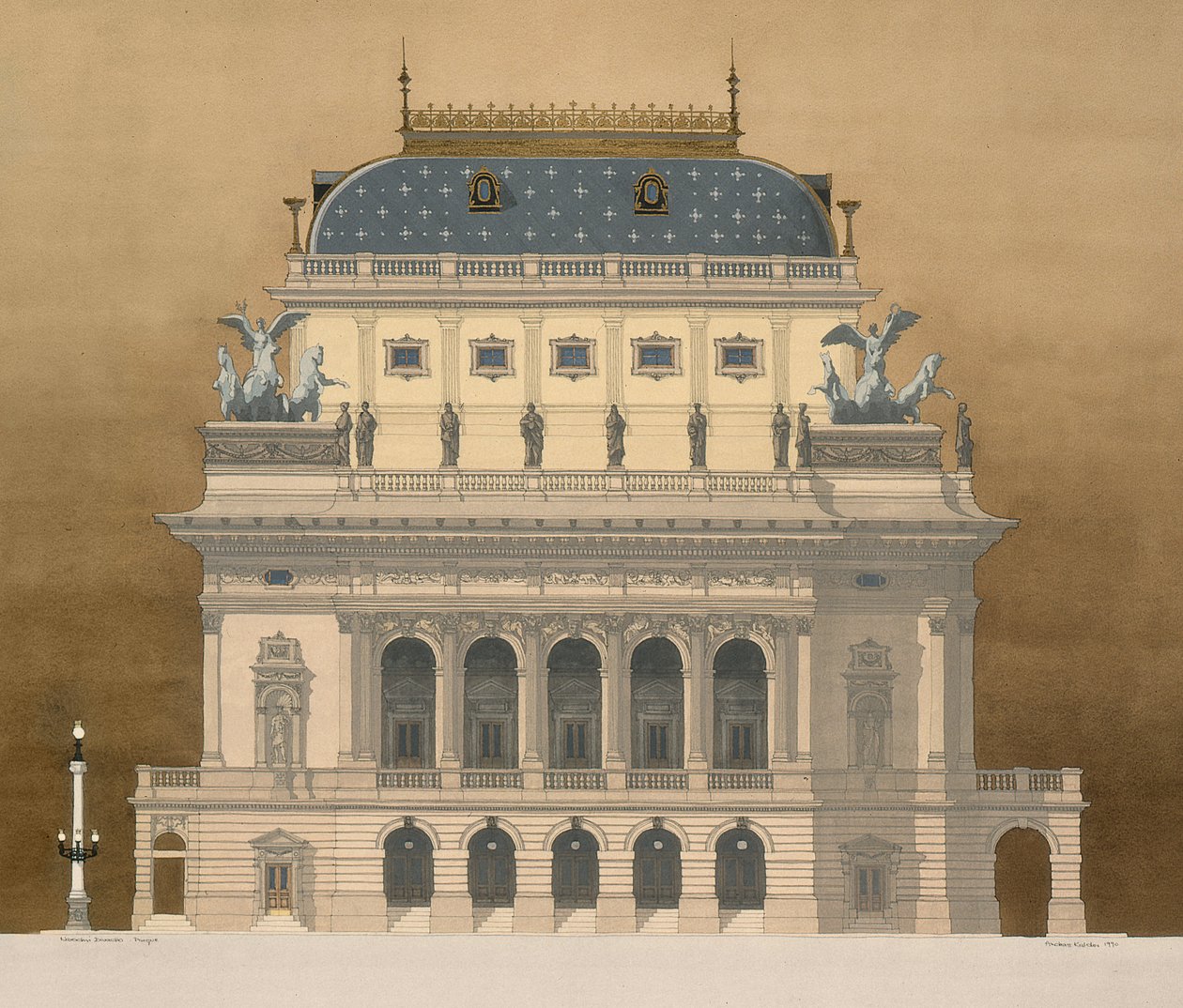 Teatr Narodowy, Praga, Republika Czeska autorstwa Andras Kaldor