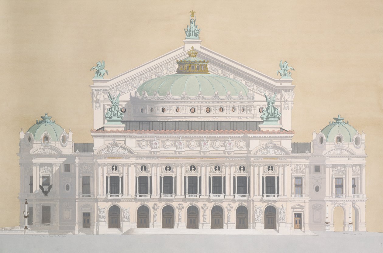 Opera Garnier, Paryż, Francja autorstwa Andras Kaldor