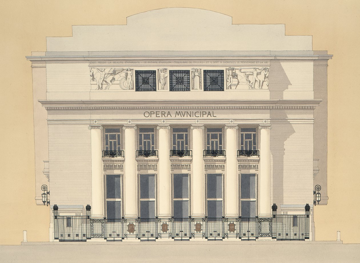 Opera Municipal, Marsylia, Francja autorstwa Andras Kaldor