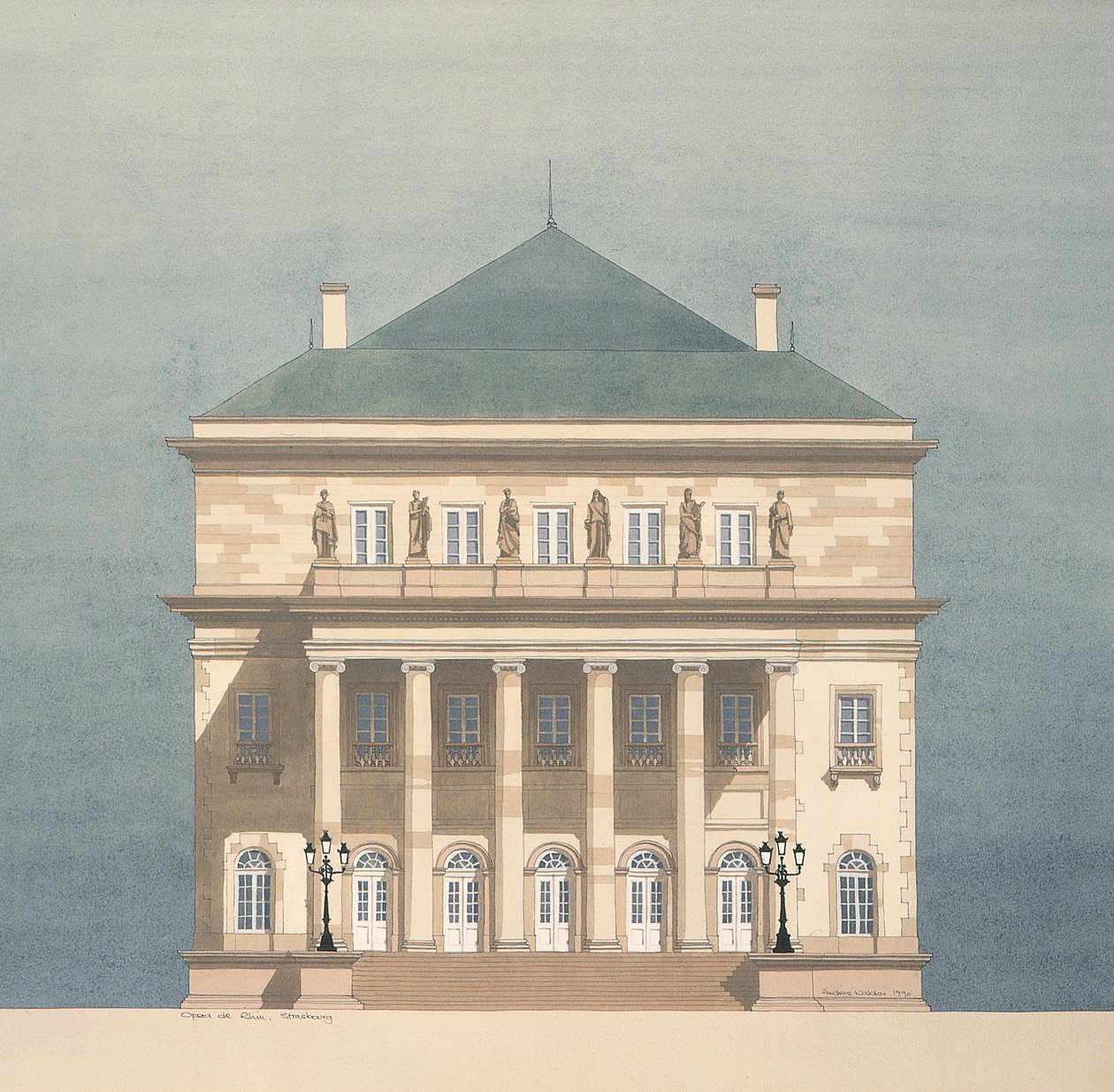 Opera du Rhin, Strasburg, Francja autorstwa Andras Kaldor