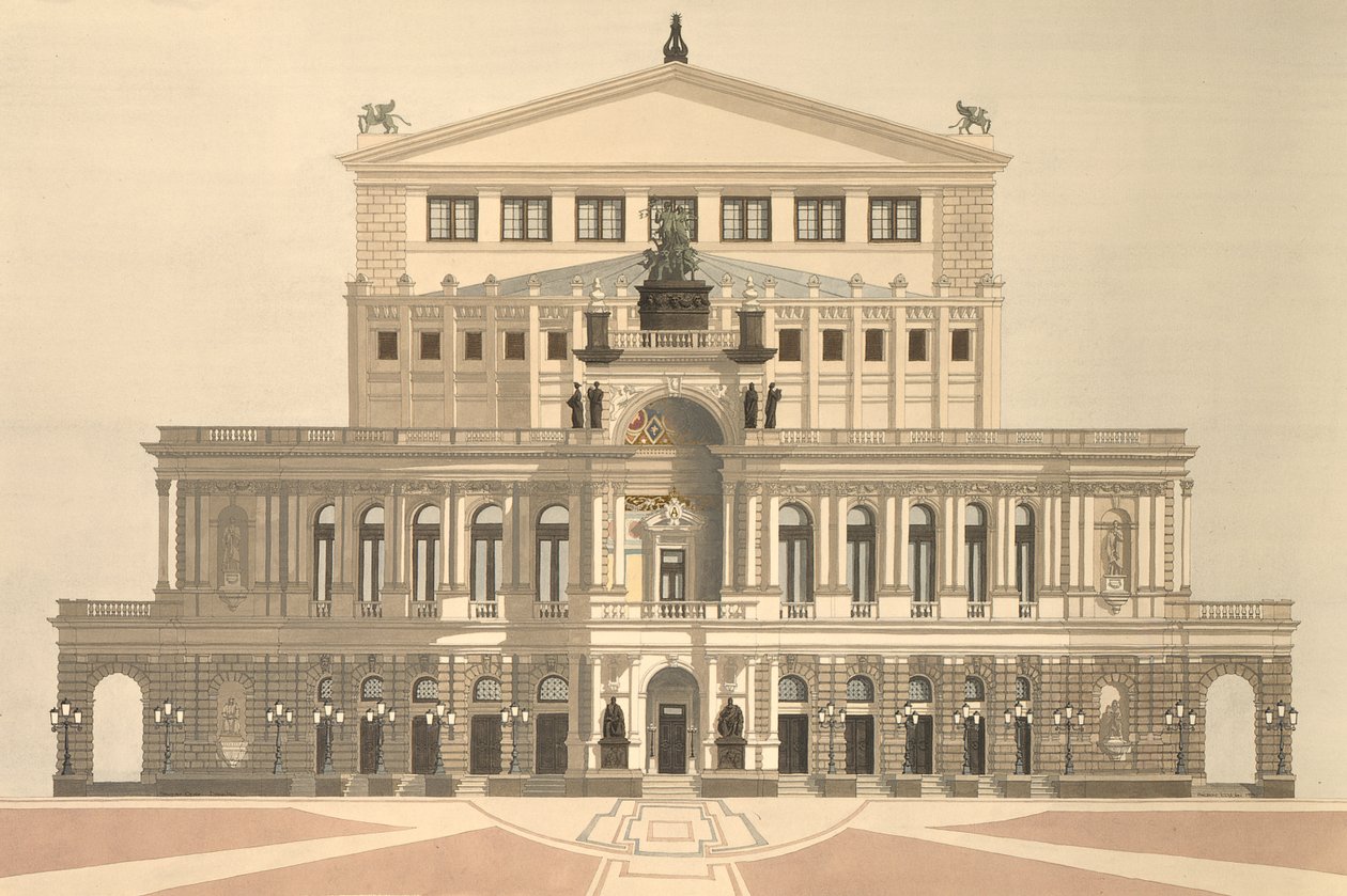 Opera Państwowa, Drezno, Niemcy autorstwa Andras Kaldor