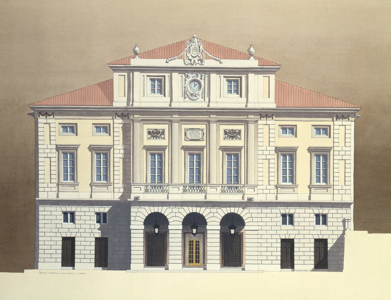 Teatr Narodowy San Carlos, Lizbona, Portugalia autorstwa Andras Kaldor