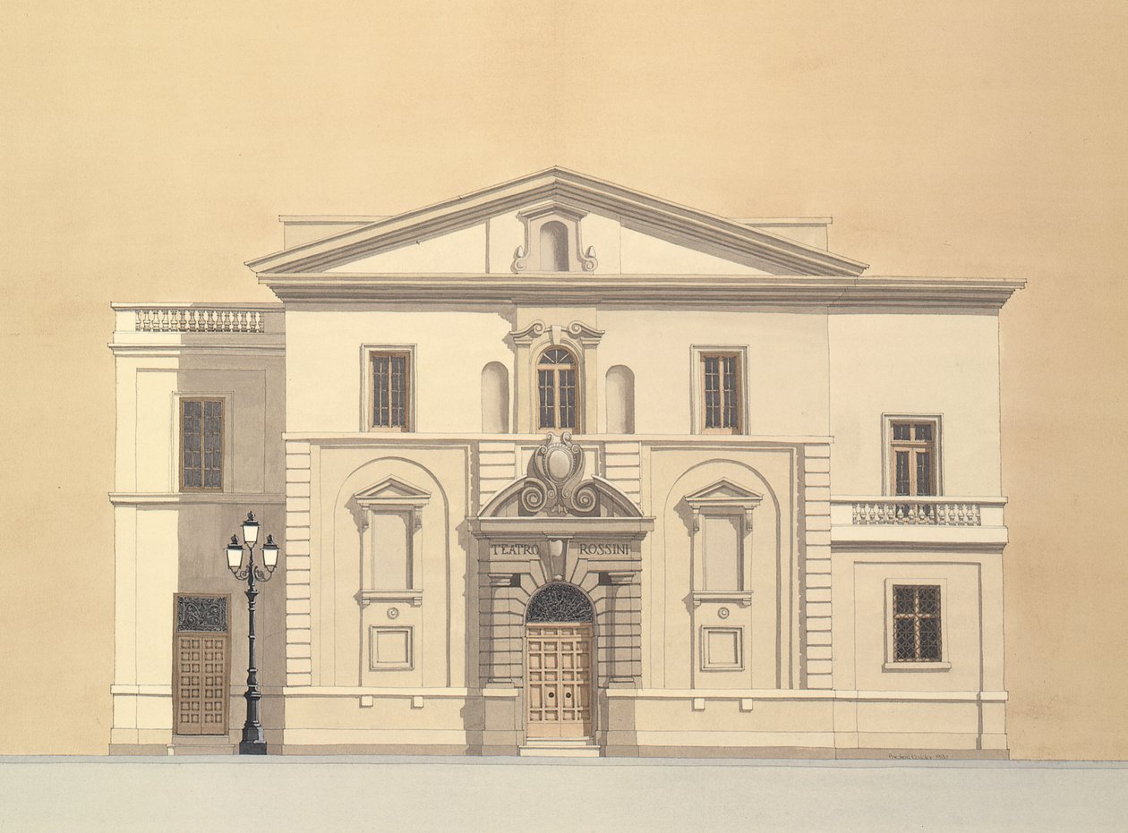 Teatr Rossiniego, Pesaro , Włochy autorstwa Andras Kaldor