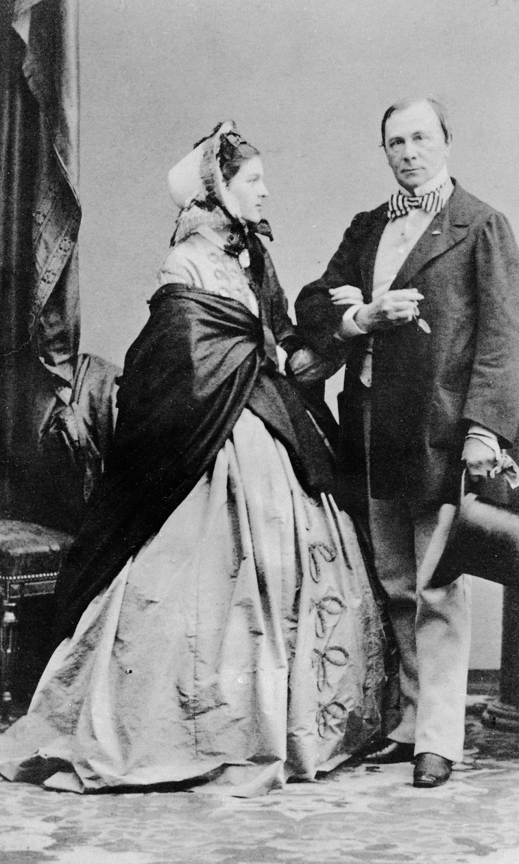 Emile de Girardin i jego żona Delphine Gay, ok. 1850 r. autorstwa Andre Adolphe Eugene Disderi