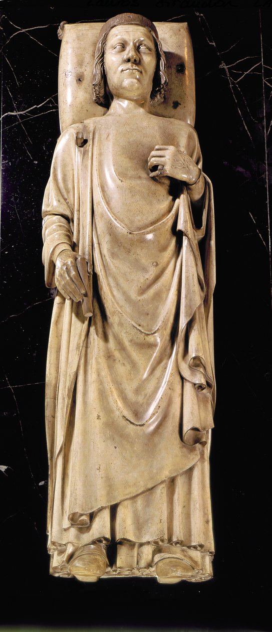 Wizerunek Karola V (1338-80) Mądrego, ok. 1364 (marmur) autorstwa Andre Beauneveu