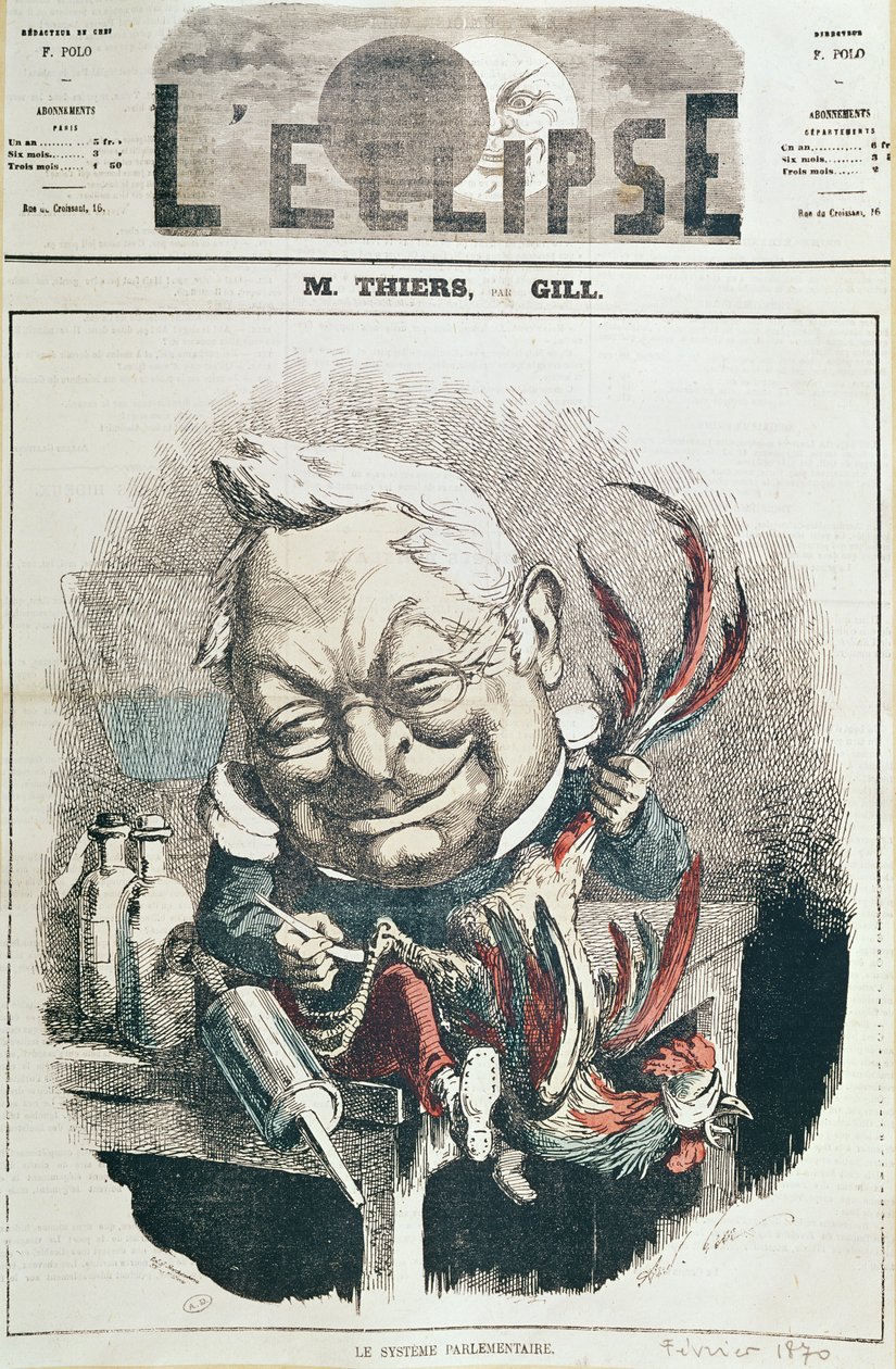 Karykatura Adolphe Thiers (1797-1877) z „L