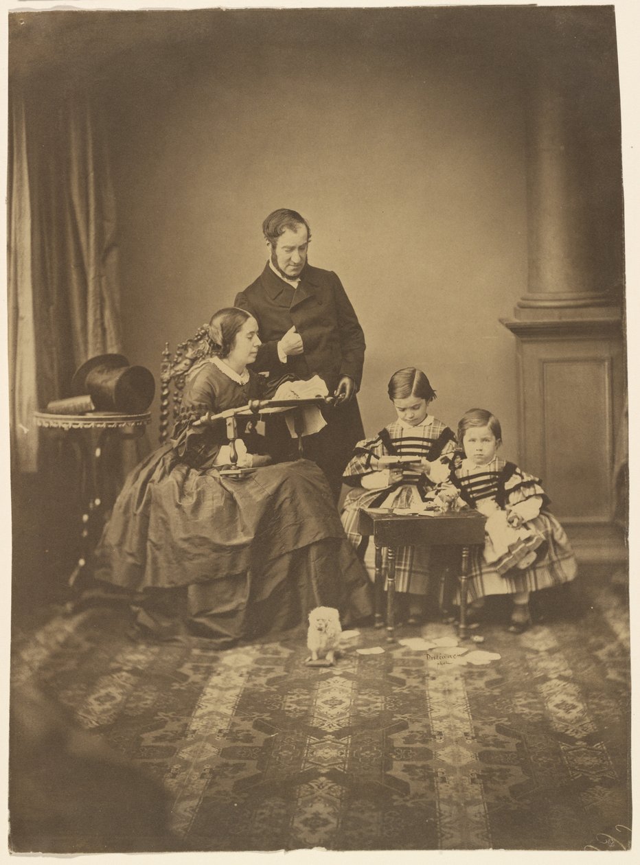 [Portret rodzinny] autorstwa Andre Adolphe Eugene Disderi