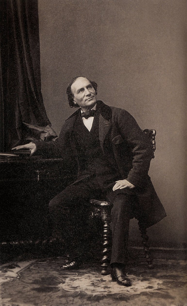 Henri Robin, holenderski kuglarz, c. 1860 (zdjęcie czarno-białe) autorstwa Andre Adolphe Eugene Disderi