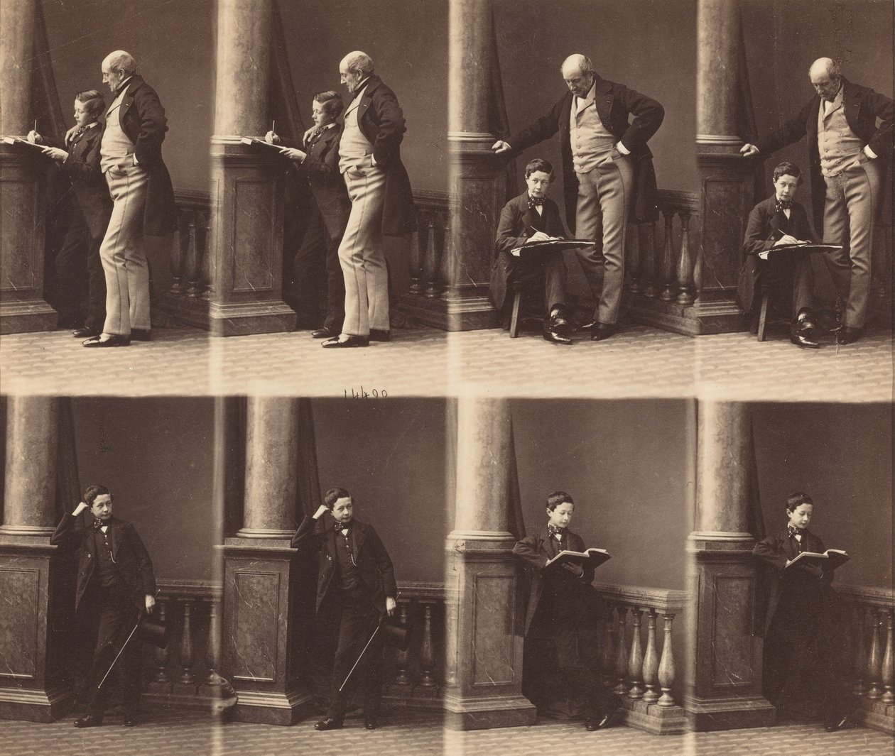 Pan Jadin i Syn, ok. godz. 1860. autorstwa Andre Adolphe Eugene Disderi