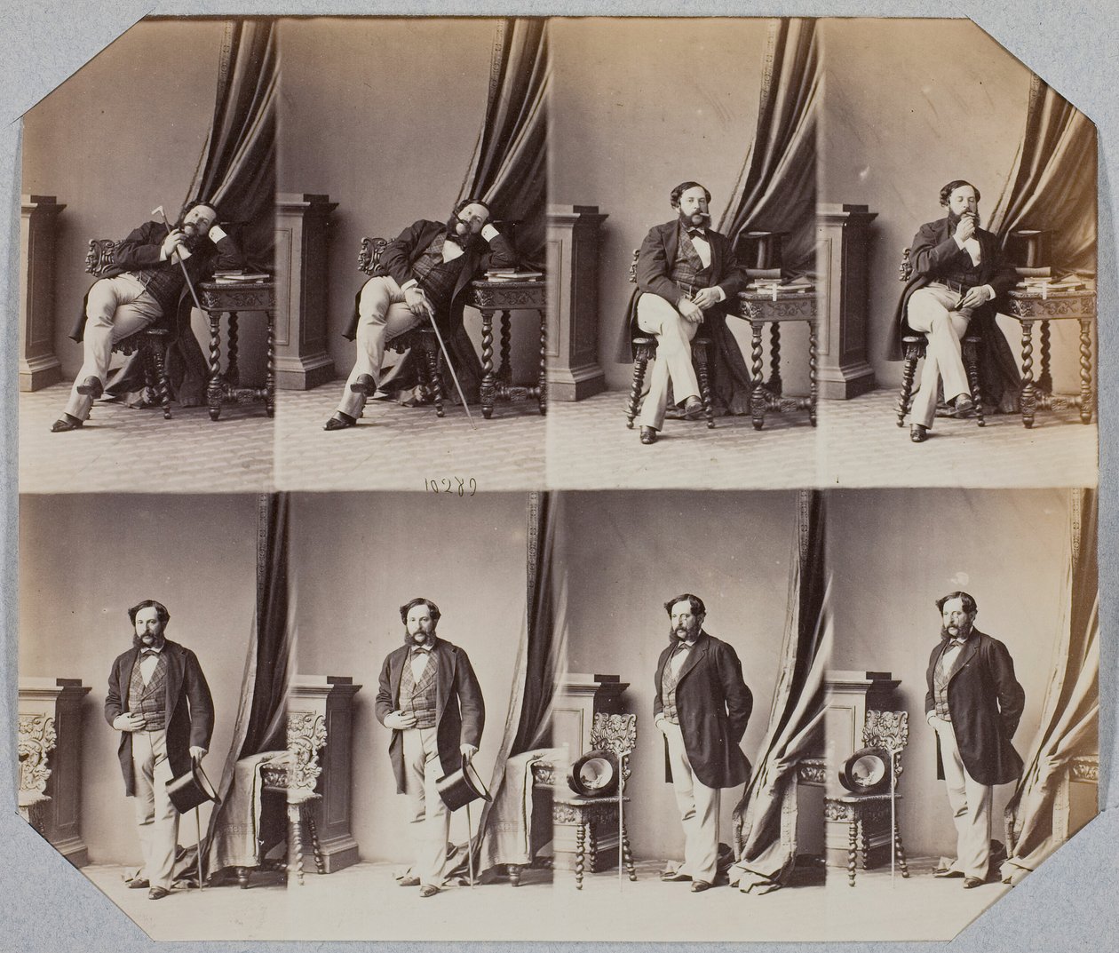Napoleon Coste, 1859. autorstwa Andre Adolphe Eugene Disderi